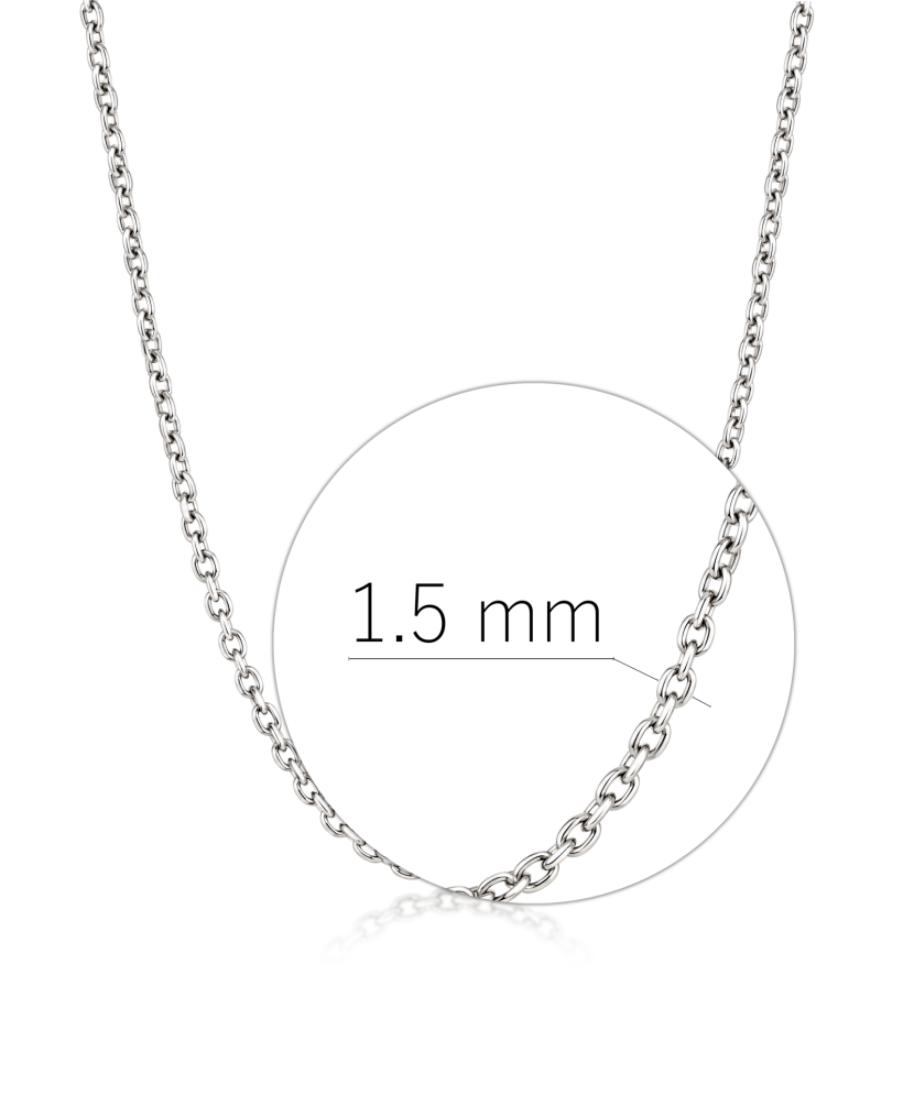Hopeinen ketju "Anchor" 1.5mm
