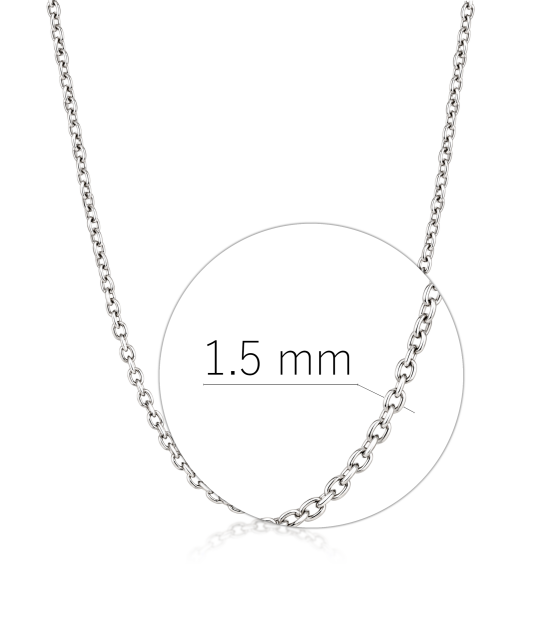 Hopeinen ketju "Anchor" 1.5mm