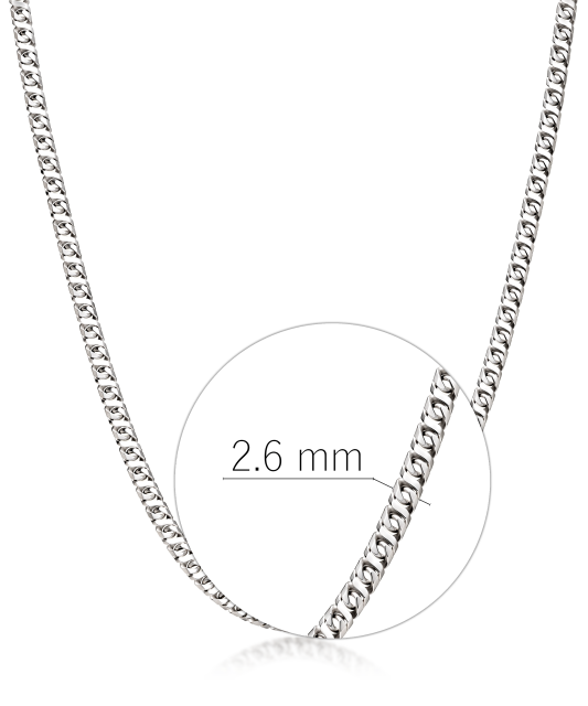 Hopeinen ketju 2.6mm