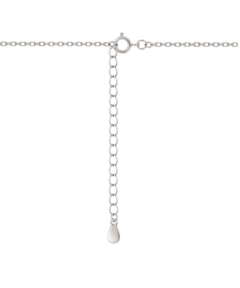 Sterling silver chain with zirconium pendant "heart"