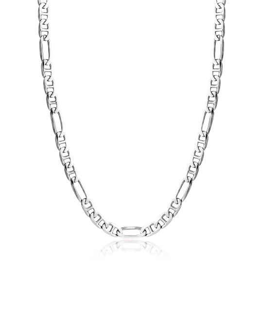 Hopeinen ketju "Figaro" 2mm