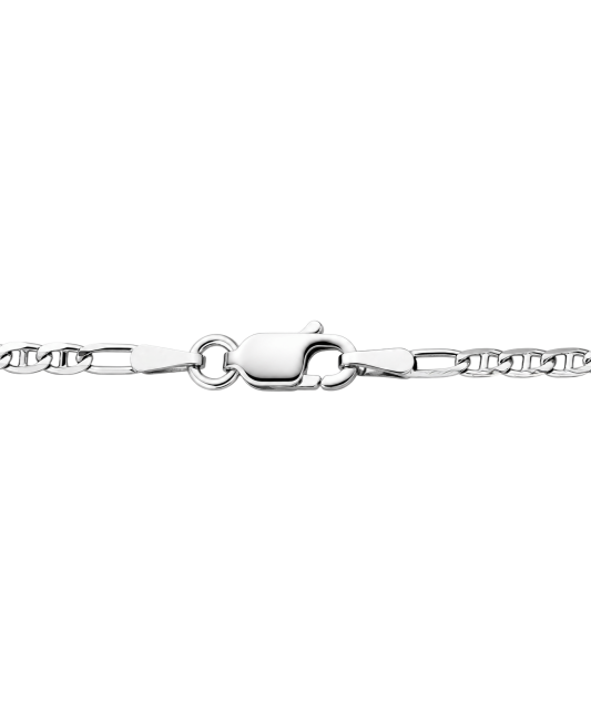 Hopeinen ketju "Figaro" 2mm
