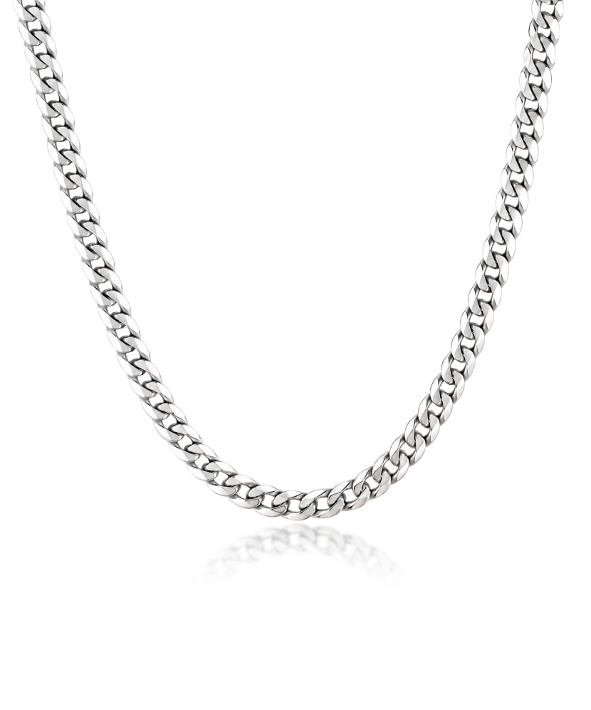 Hopeinen “Curb”-kaulaketju 2,2 mm