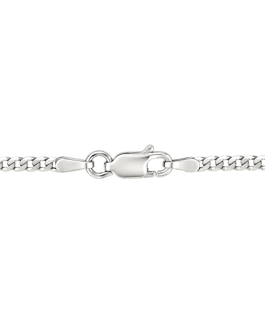 Hopeinen “Curb”-kaulaketju 2,2 mm