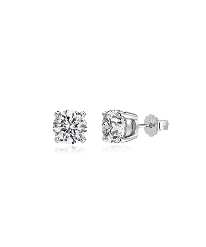 Sterling silver earrings with zircons