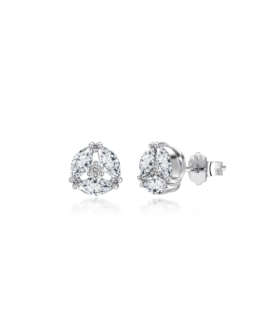 Sterling silver earrings with zircons