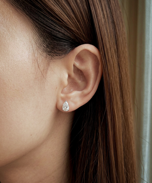 Sterling silver earrings with zircons