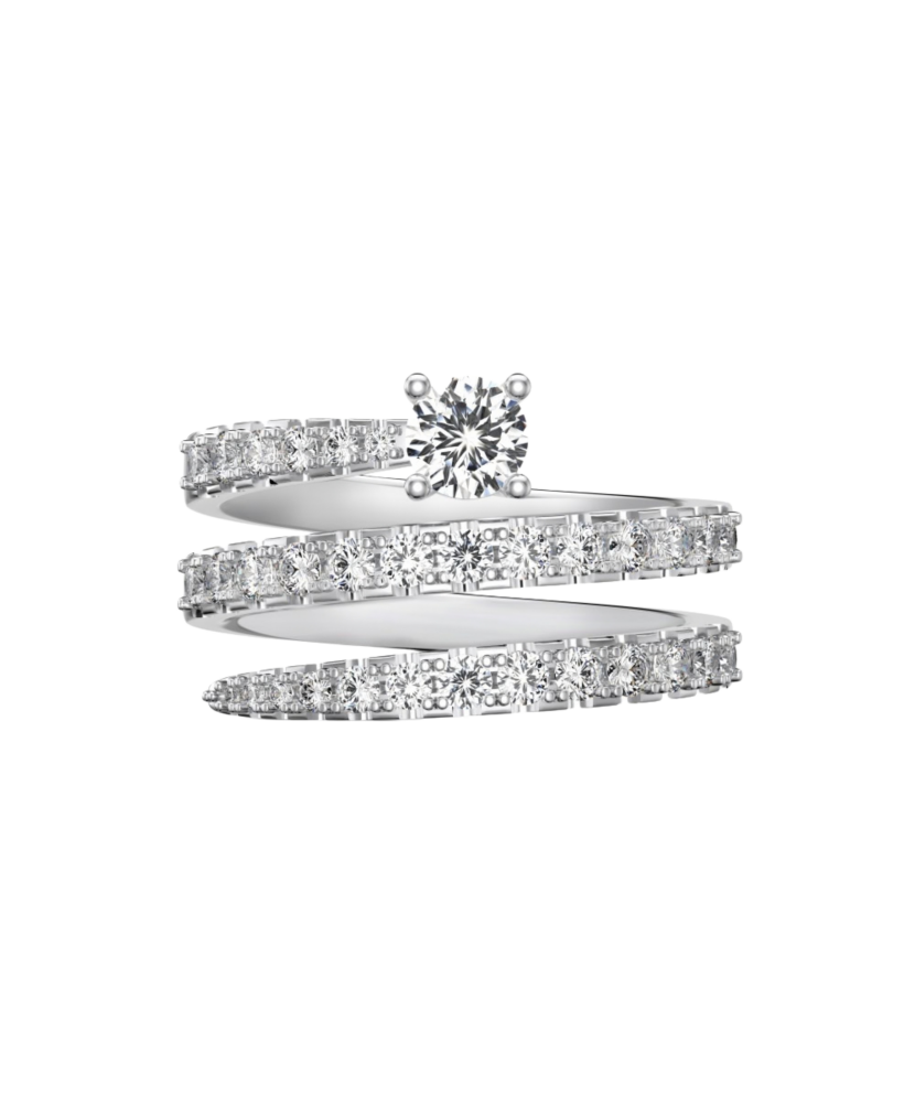 Sterling silver ring with zirconium