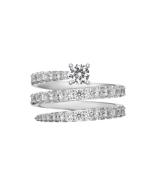 Sterling silver ring with zirconium