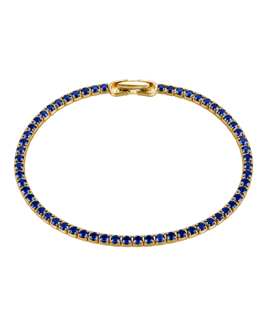 Gold-plated silver bracelet with nano sapphires