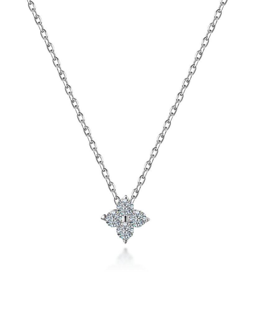 Sterling Silver chain with moissanite pendant 0.18ct