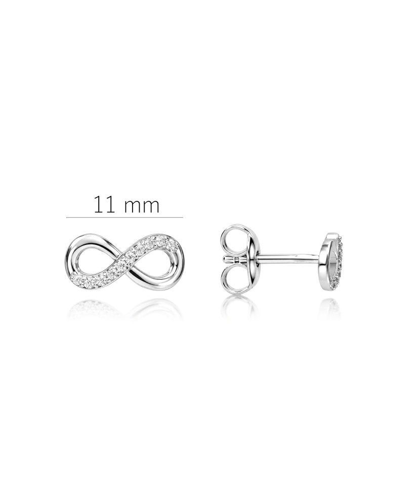Sterling silver earrings with zircons