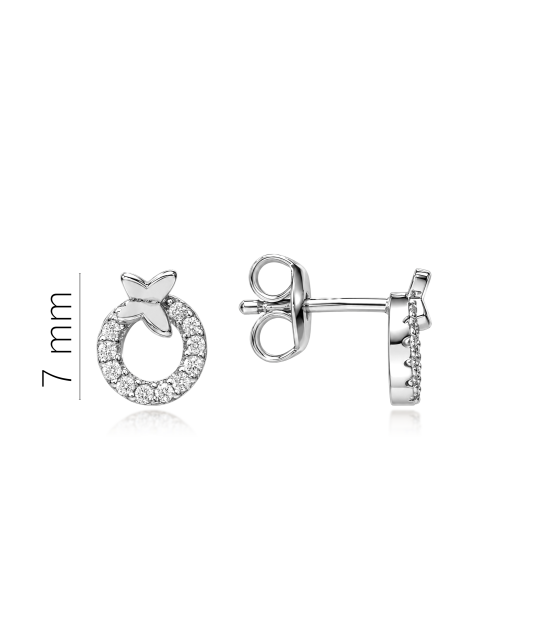 Sterling silver earrings with zircons