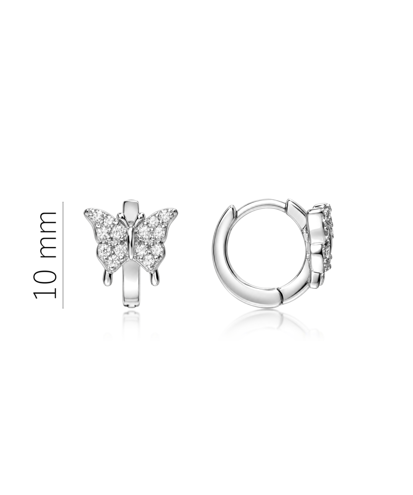 Sterling silver earrings with zircons
