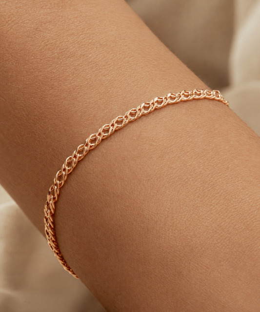 Gold bracelet "Rombo" 3mm