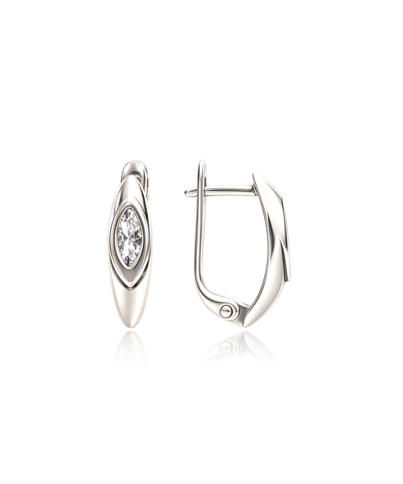 Sterling silver earrings with zirconium