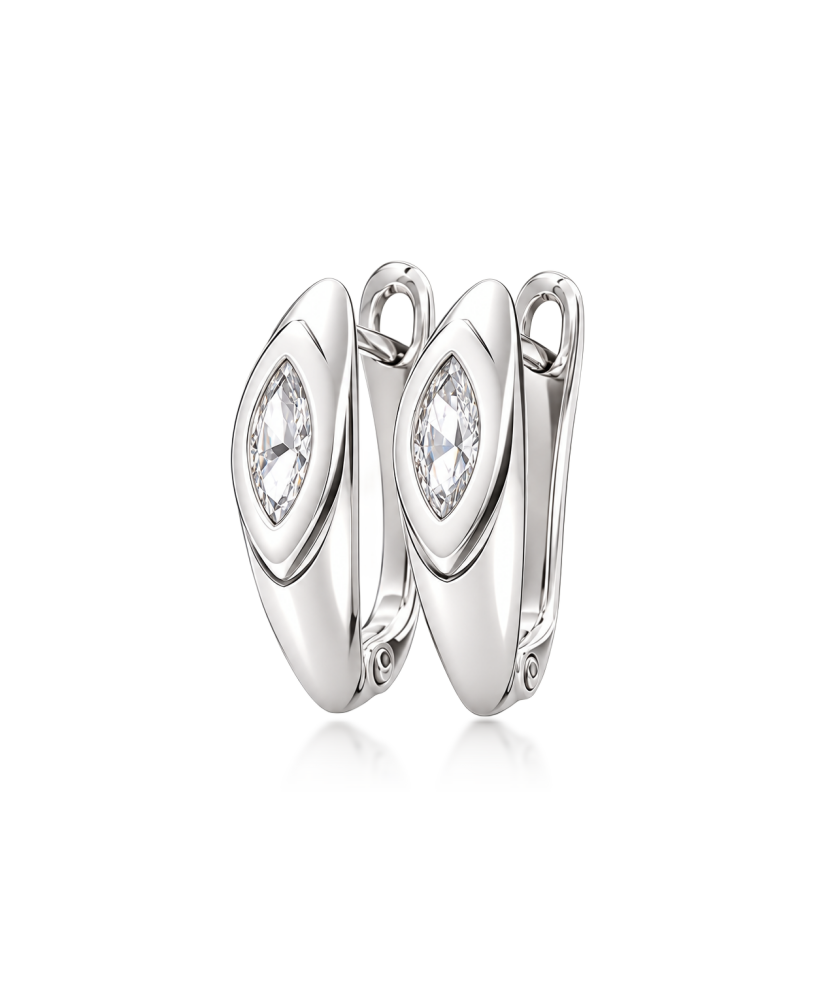 Sterling silver earrings with zirconium