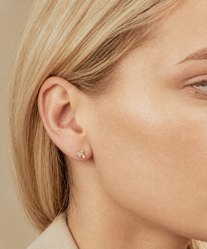 Gold earrings