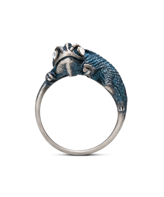 Sterling silver ring with zirconium