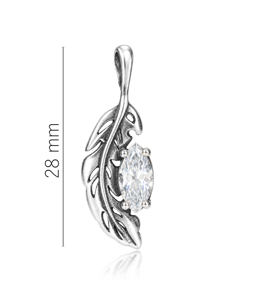 Sterling silver pendant with zirconium