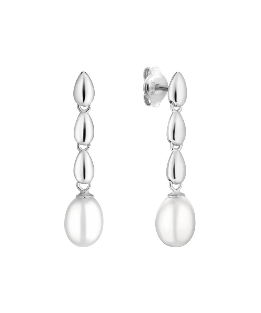 Sterling silver earrings with pearls