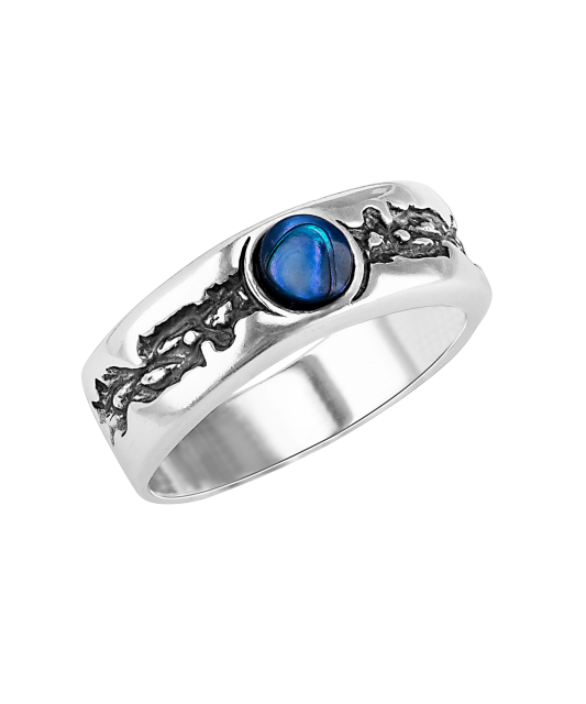 Sterling silver ring with mother of pearl