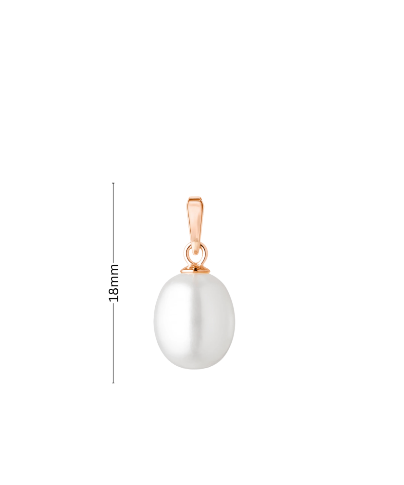 Gilded sterling silver pendant with pearl