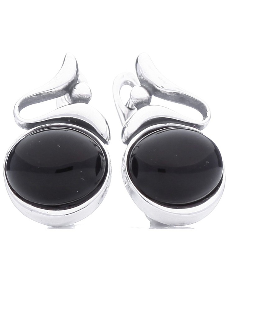 Sterling silver earrings with onyx