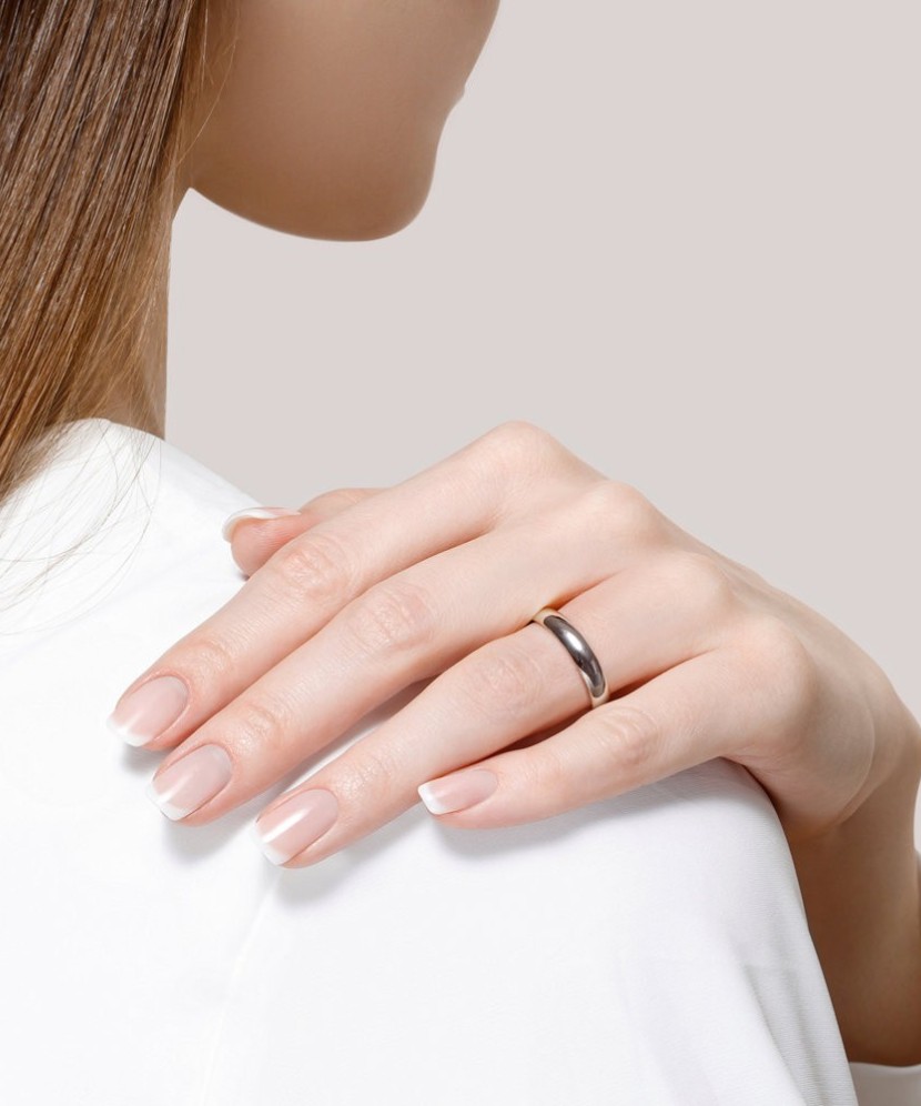 Sterling silver wedding ring