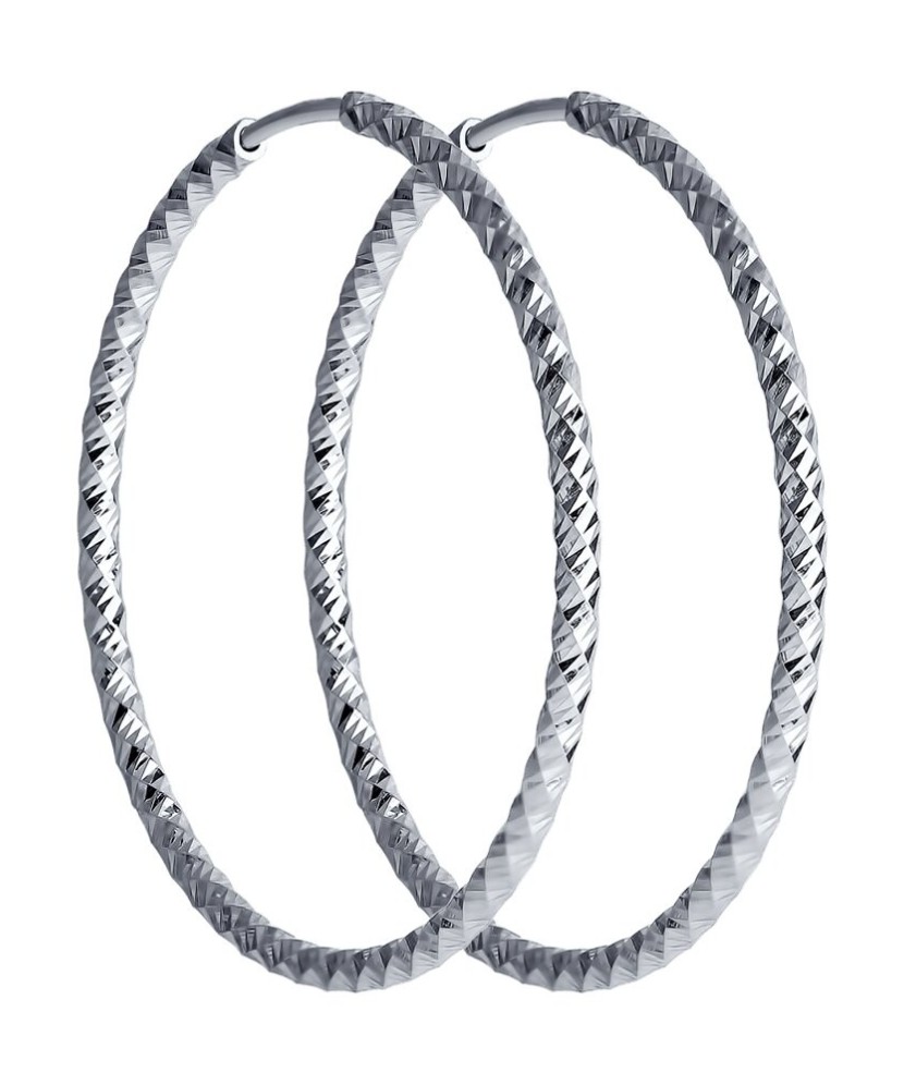 Sterling silver hoop earrings  30mm