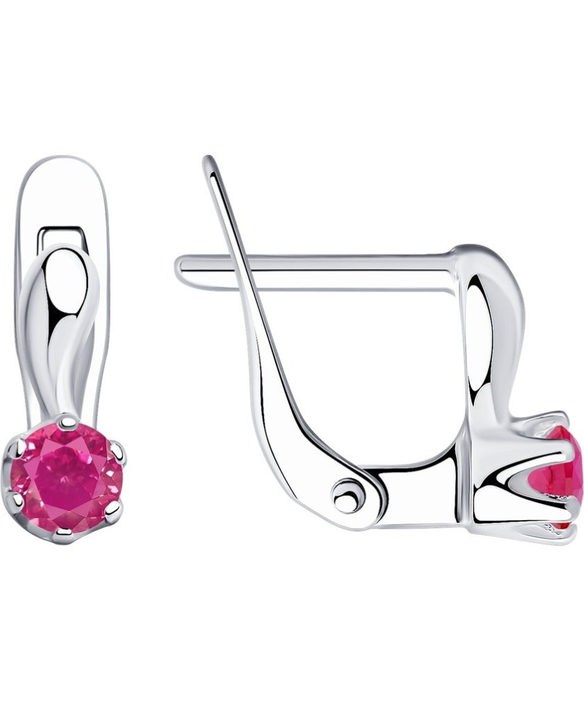 Sterling silver earrings with zircons