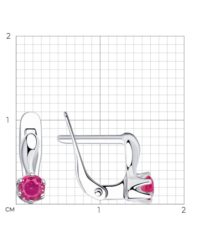 Sidabriniai auskarai su cirkoniais - Sidabriniai auskarai - Goldinga