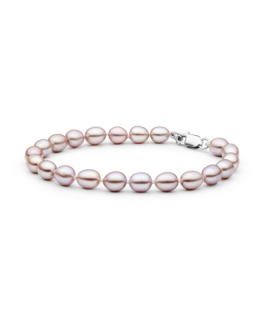 Pearl bracelet with silver