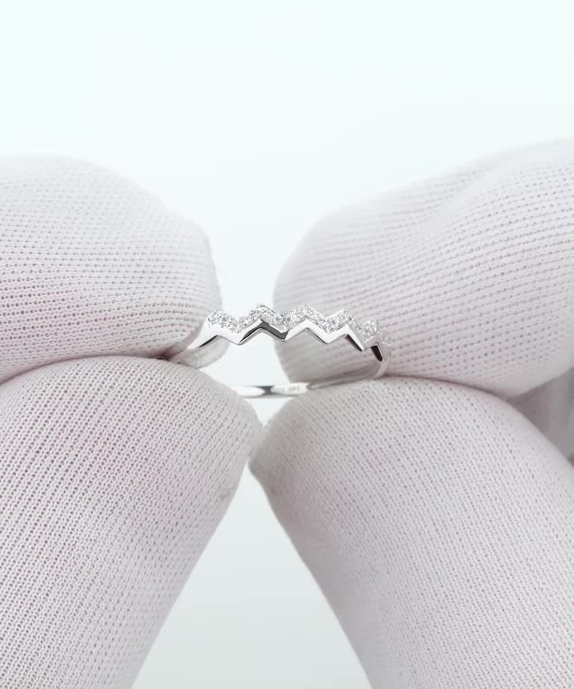 White gold ring with diamonds