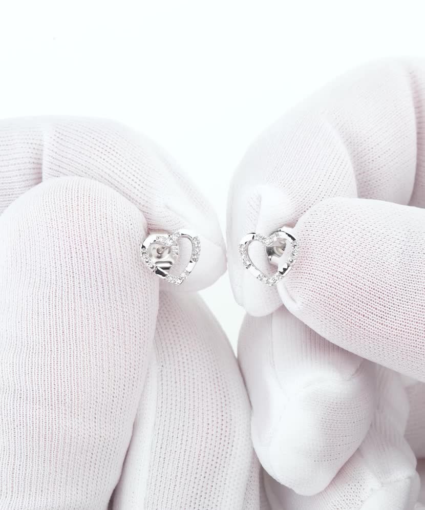 White gold earrings with diamonds