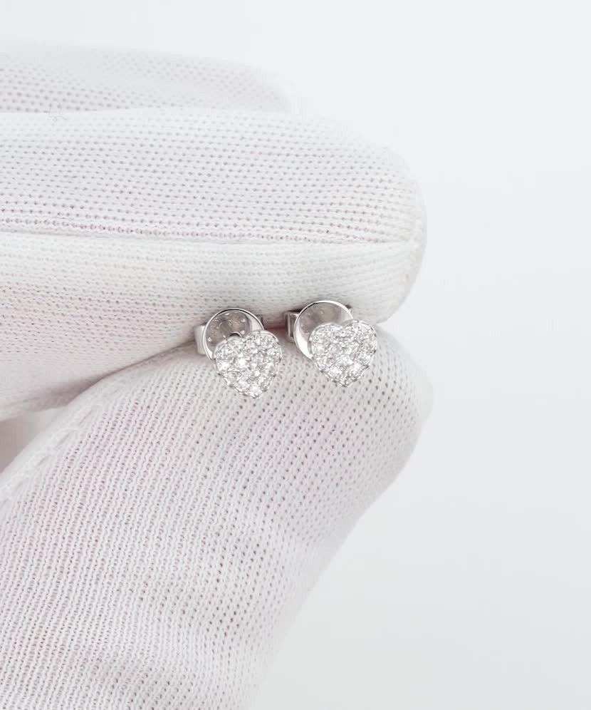 White gold earrings with diamonds