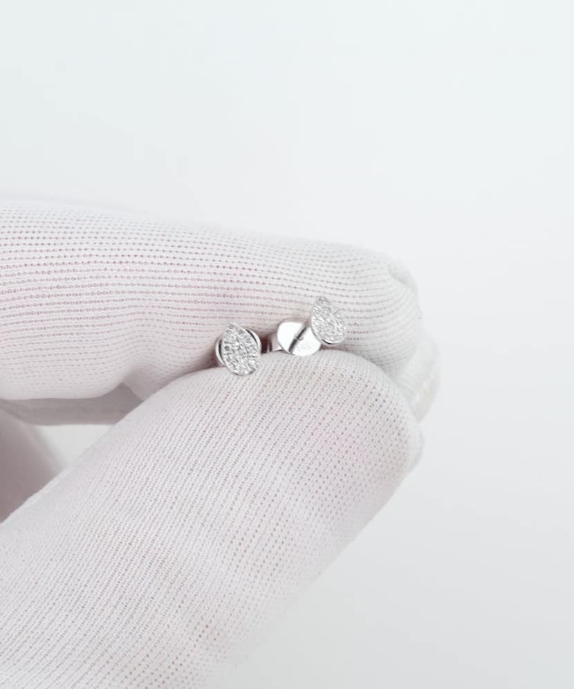 White gold earrings with diamonds