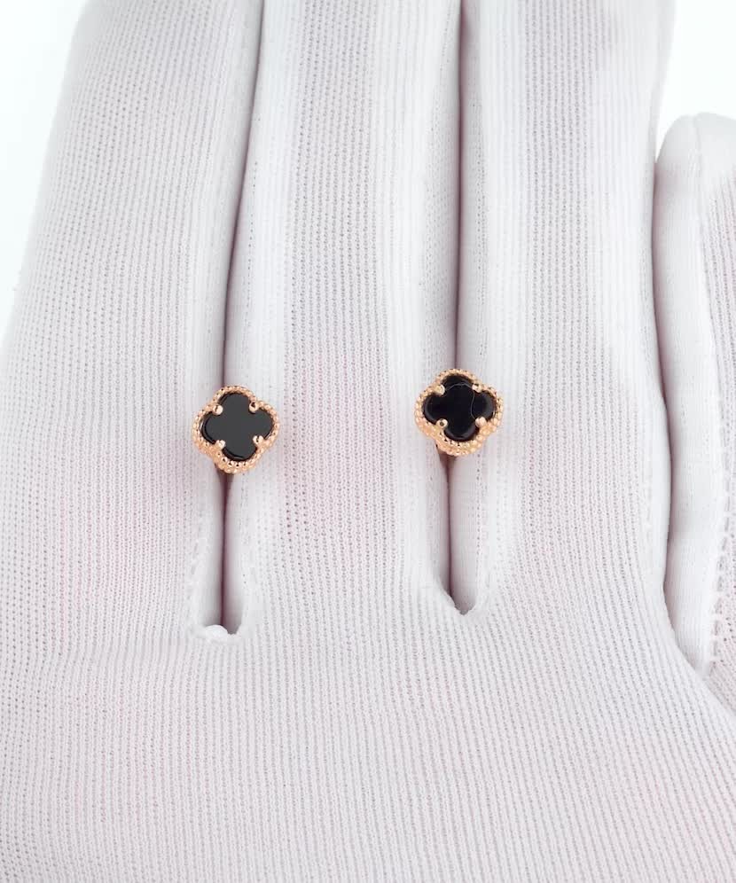 Kultaiset korvakorut emalilla 7mm