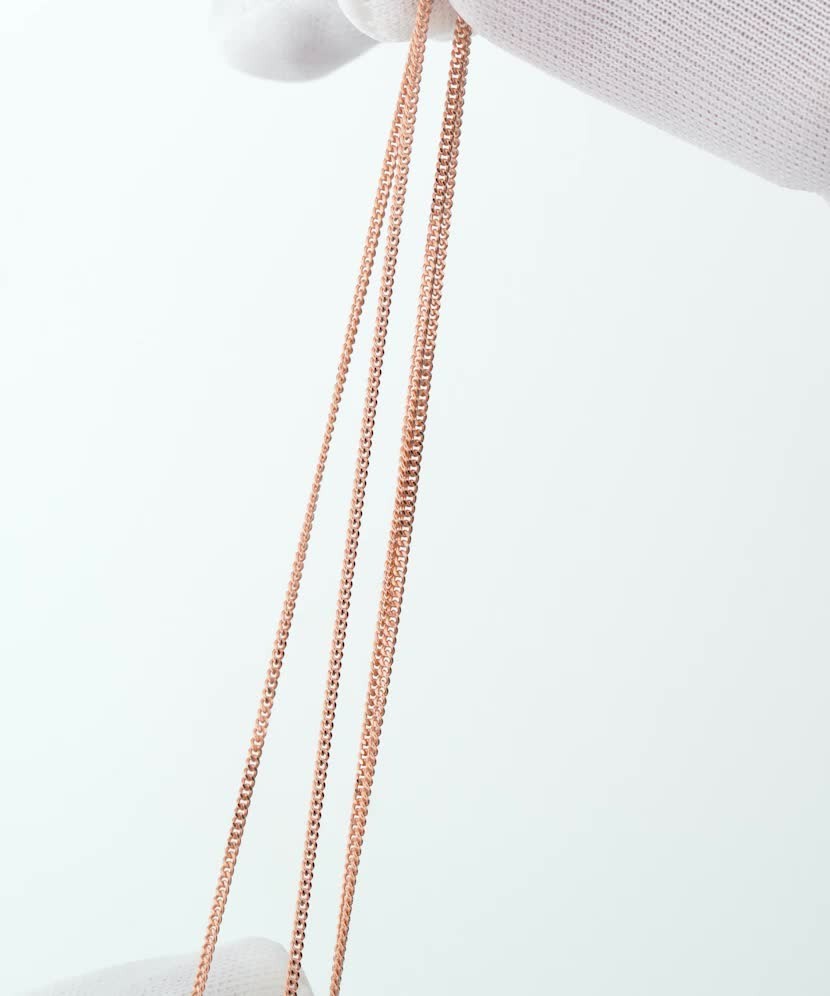 Gold chain "Curb" 1mm