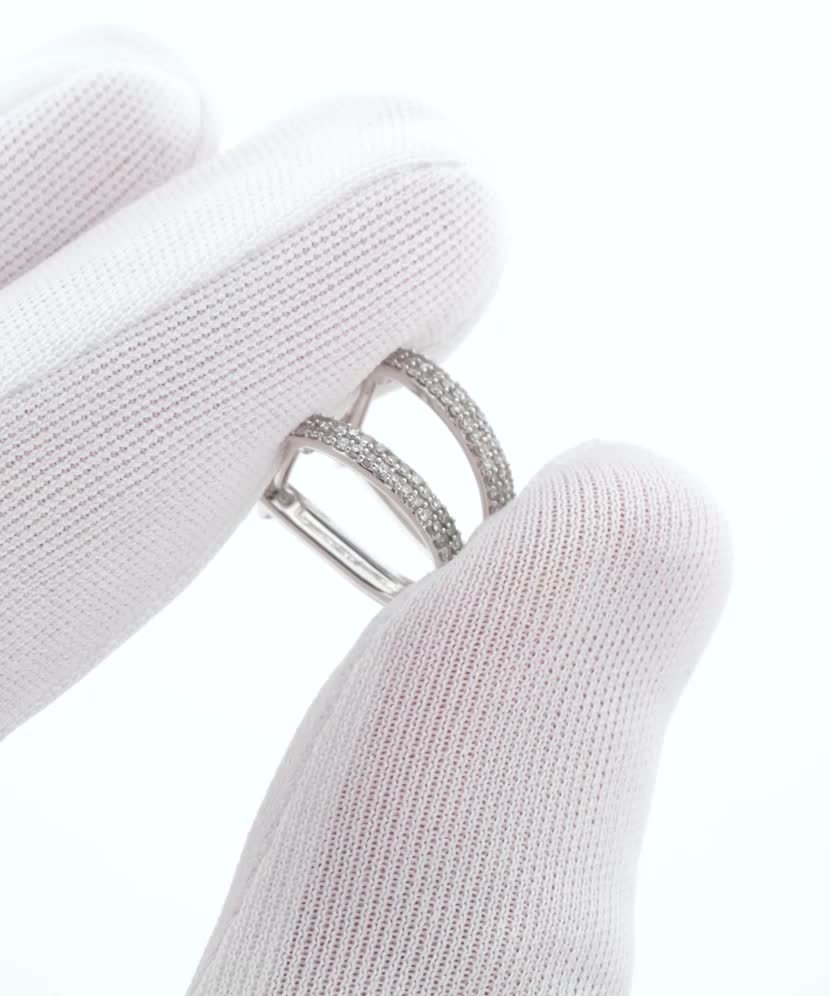 White gold earrings with diamonds