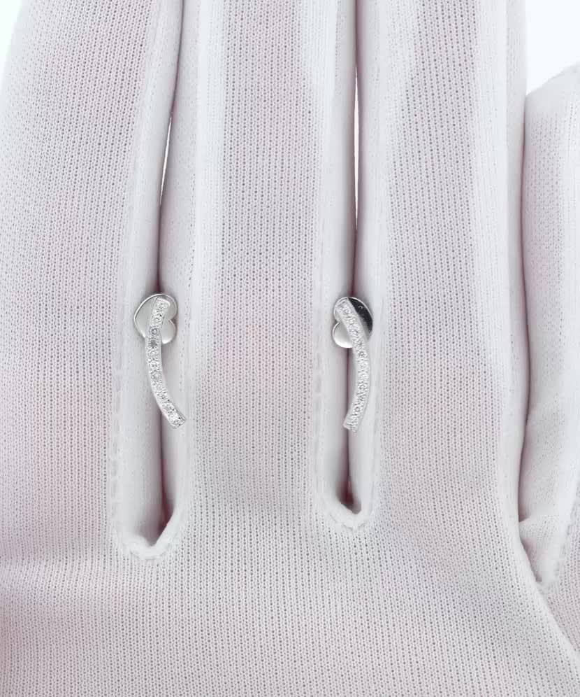 White gold earrings with diamonds