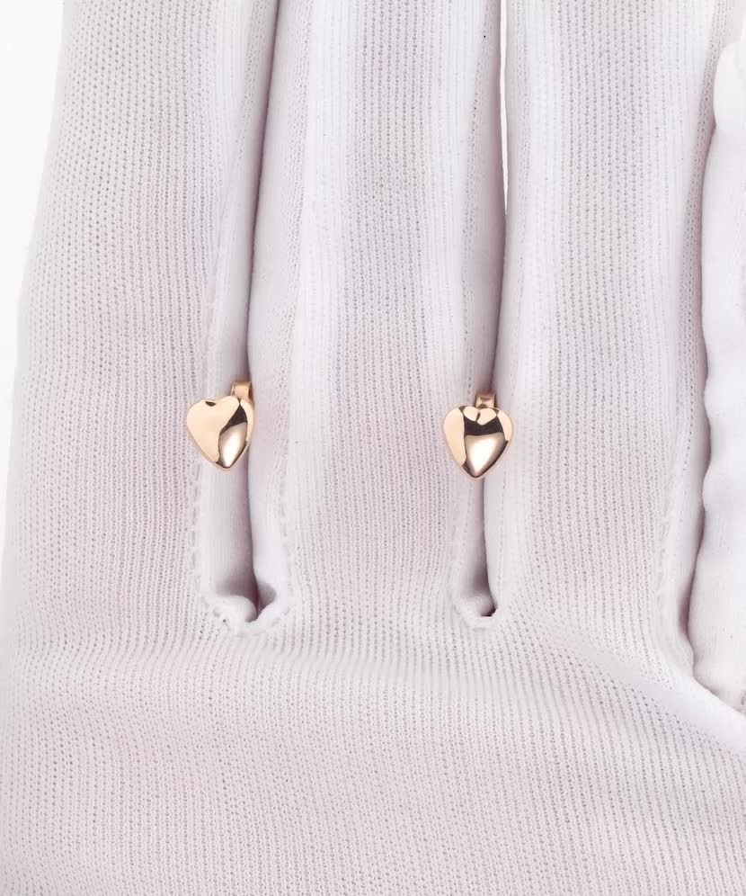 Gold earrings "heart"