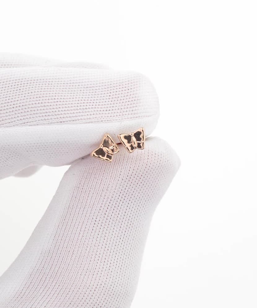 Gold earrings "butterfly"