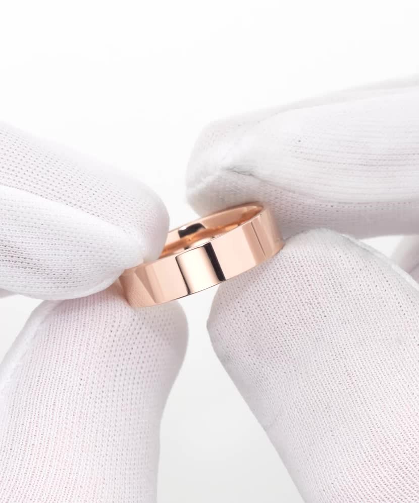 Gold wedding ring 5mm with comfort