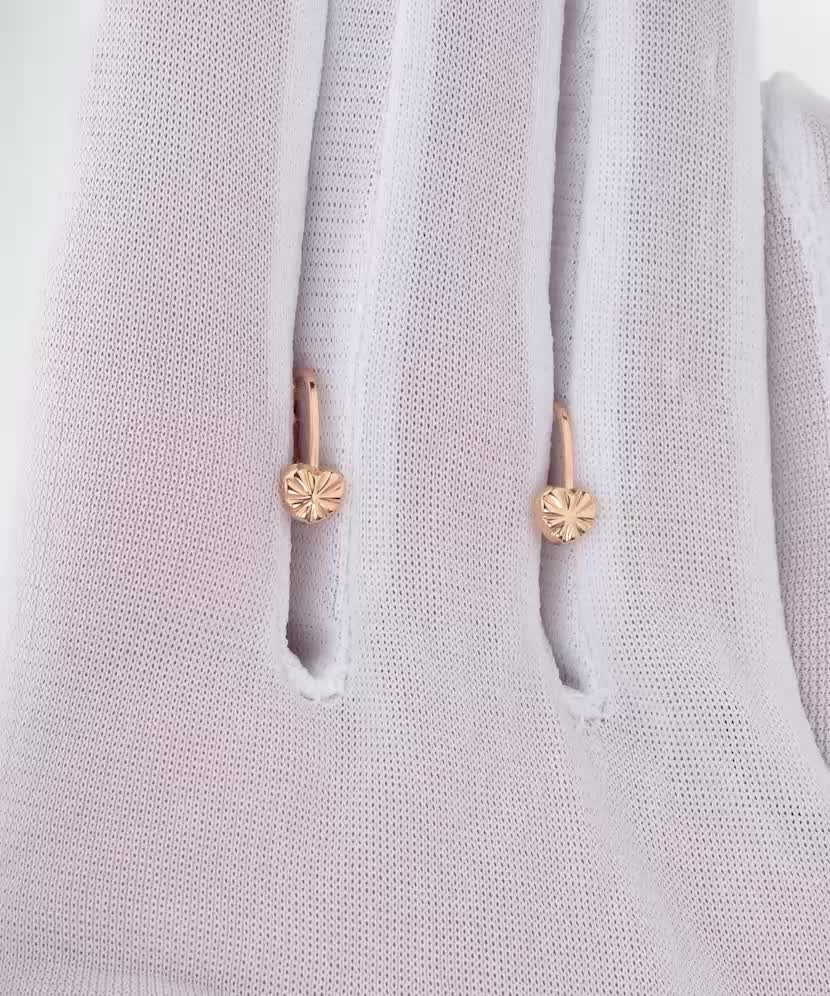 Gold earrings "heart"