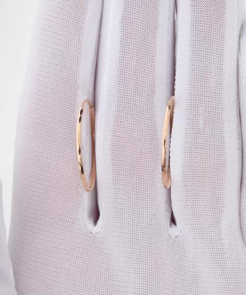 Gold engraved hoop earrings 24m