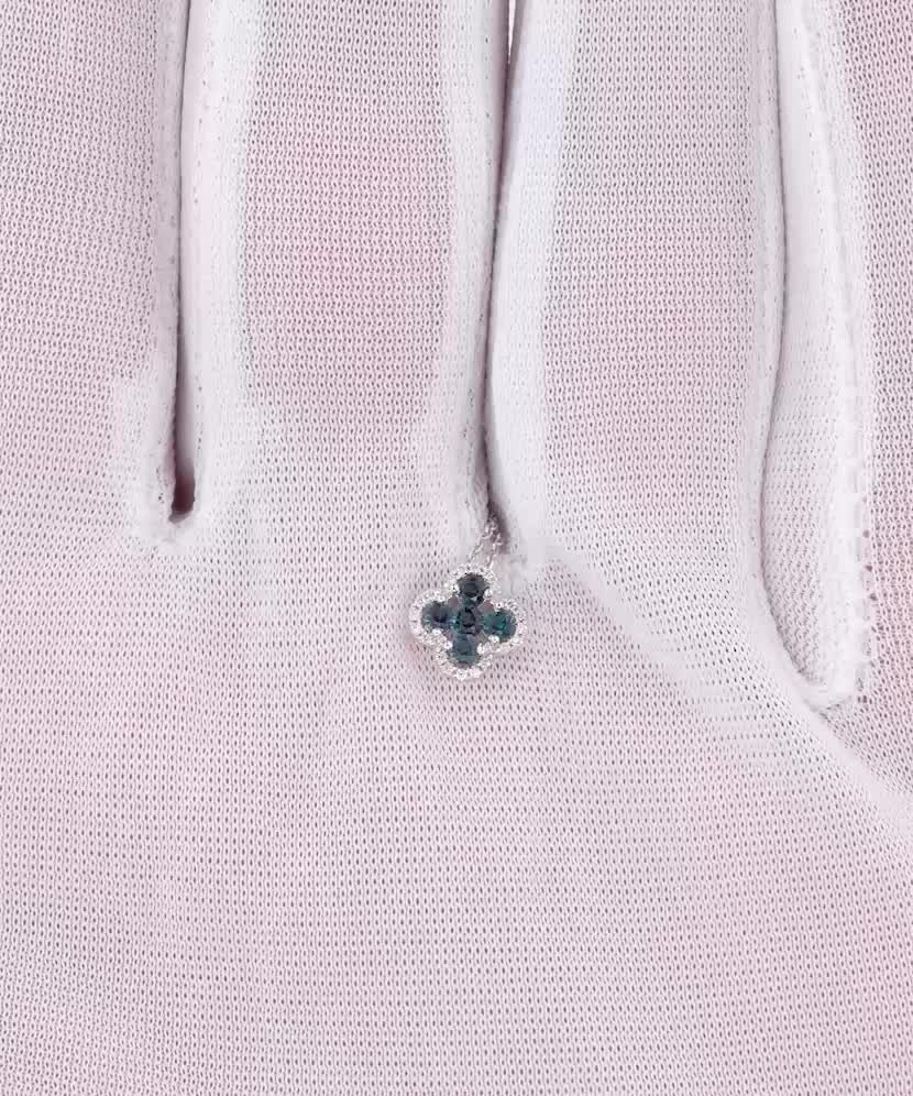 White Gold Chain With London Topazes and Diamonds