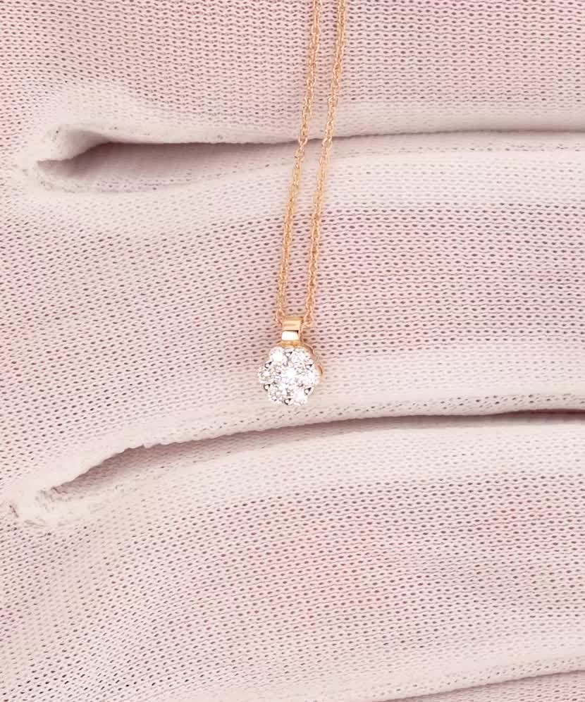 Gold chain with diamond pendant