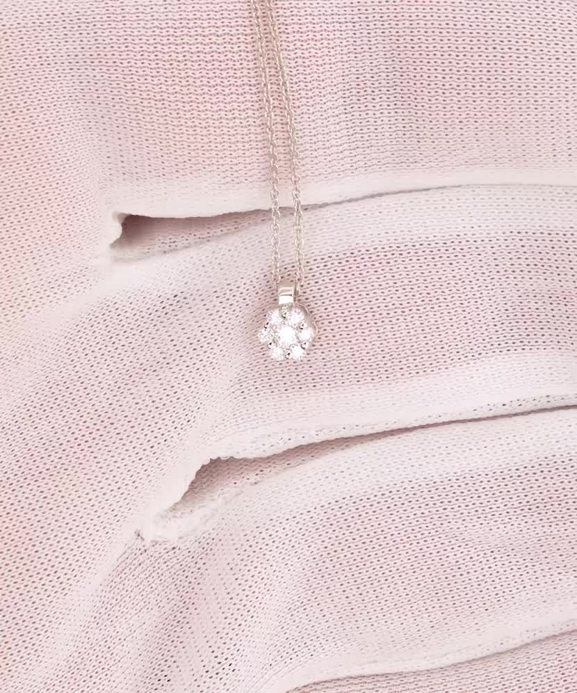 White Gold chain with diamond pendant