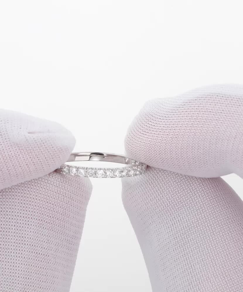 White gold ring with diamonds